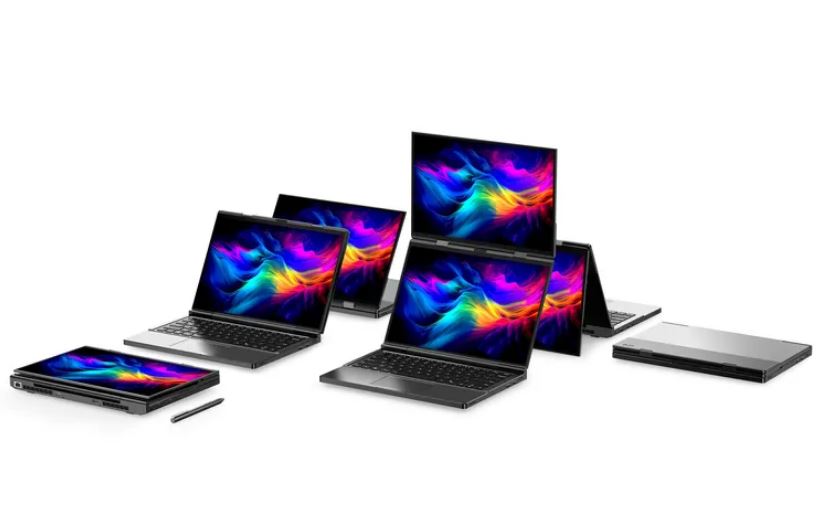 PC portable Windows double écran au design intrigant
